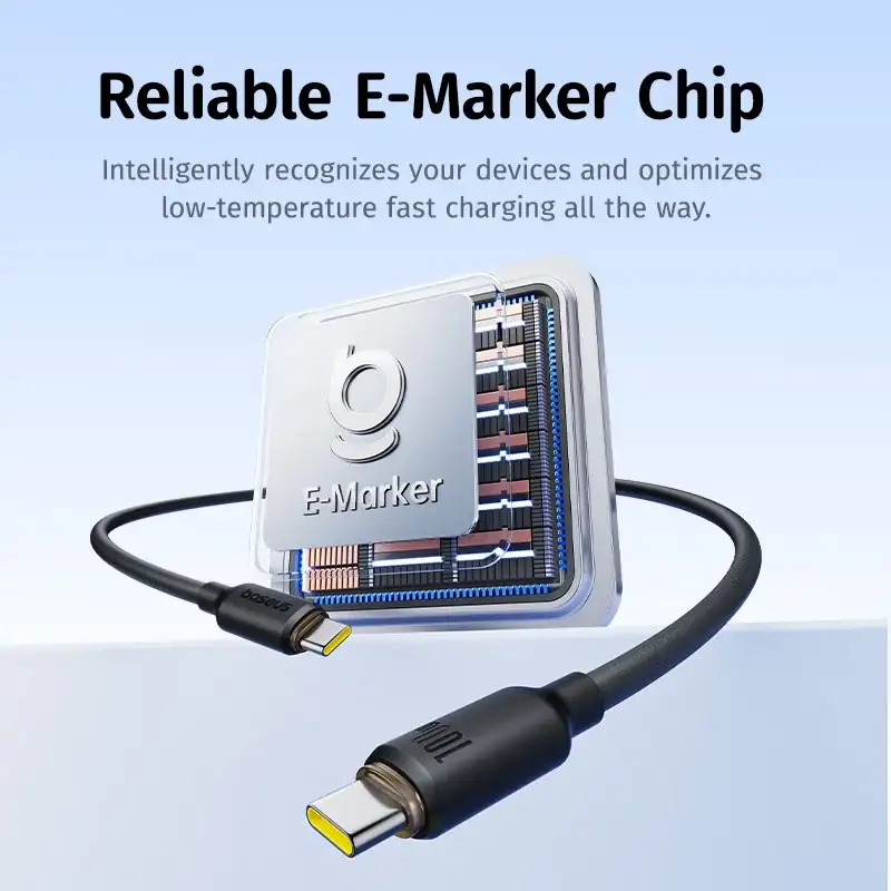 Baseus PD Cable Foamed Silicone Fast Charging Data Cable Type-c to Type-c 100W Blue1m E0426702