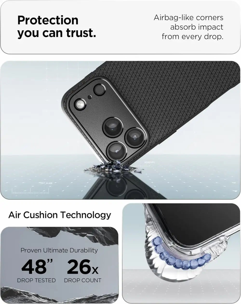 Spigen Liquid Air Case For iPhone 17 Pro & iPhone 17 Pro Max