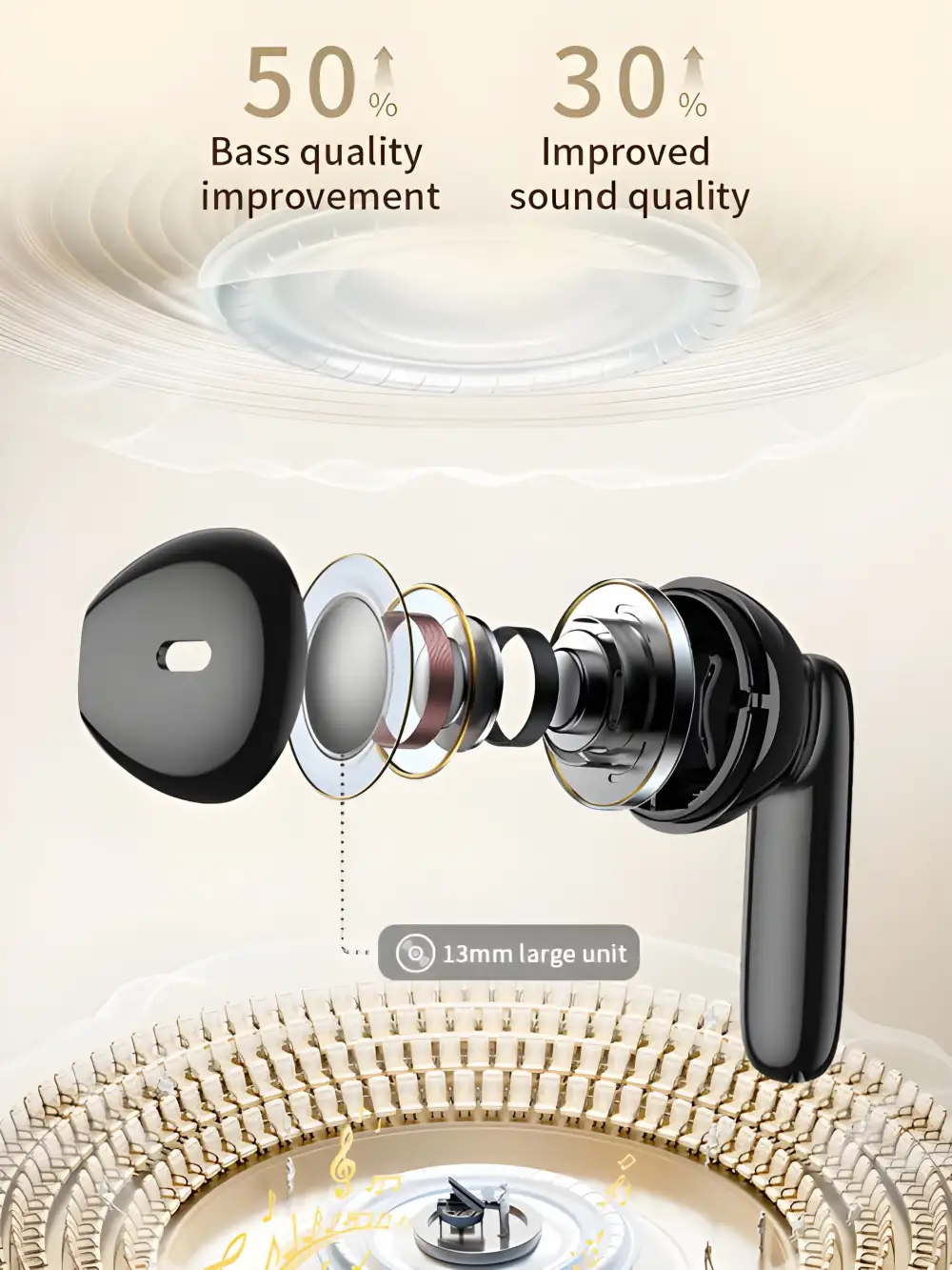 Valdus VNC-300 Bluetooth Earbuds with ANC