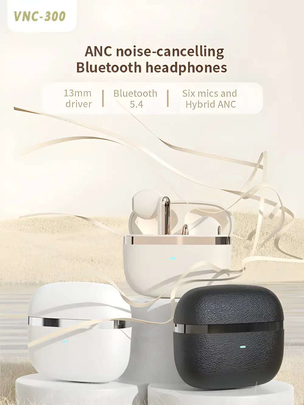 Valdus VNC-300 Bluetooth Earbuds with ANC