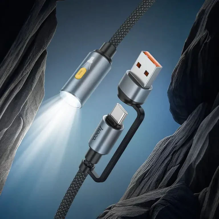 Hoco UA38B UA38C Cable Adapter USB-A Type-C to LED Light