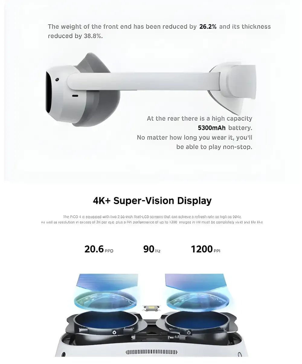 PICO 4 8GB RAM 128GB ROM 3D Advanced All-In-One VR Headset