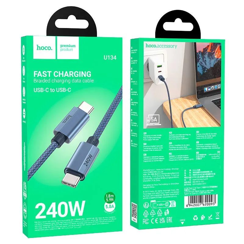 Hoco U134 Type C to Type C Data Cable