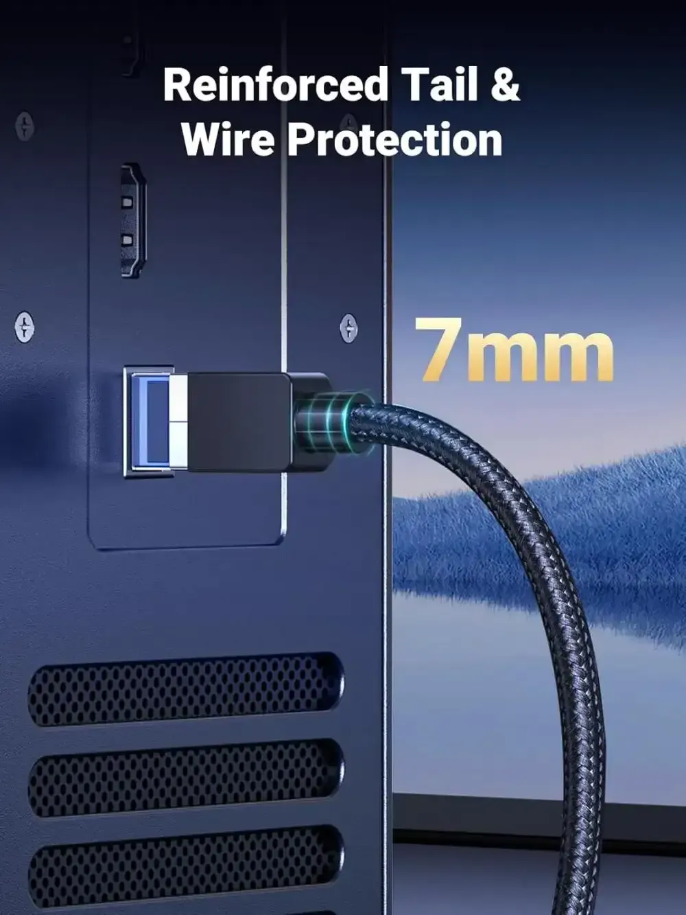 UGREEN 30795 Cat8 Pure Copper Ethernet Cable Braided 10m (Black)