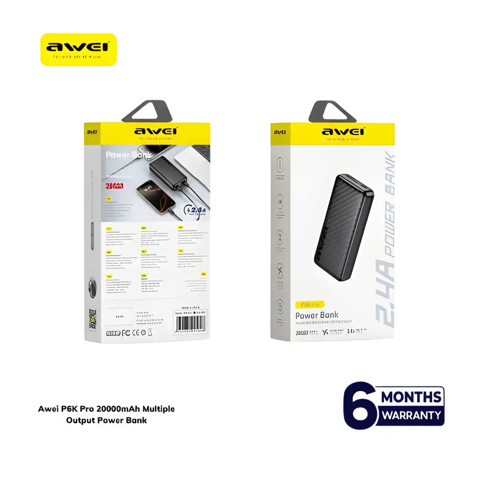 Awei P6K Pro 20000mAh Power Bank