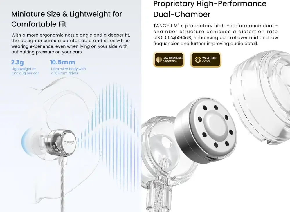 TANCHJIM Zero Ultima Type-C Mic HiFi Earphones