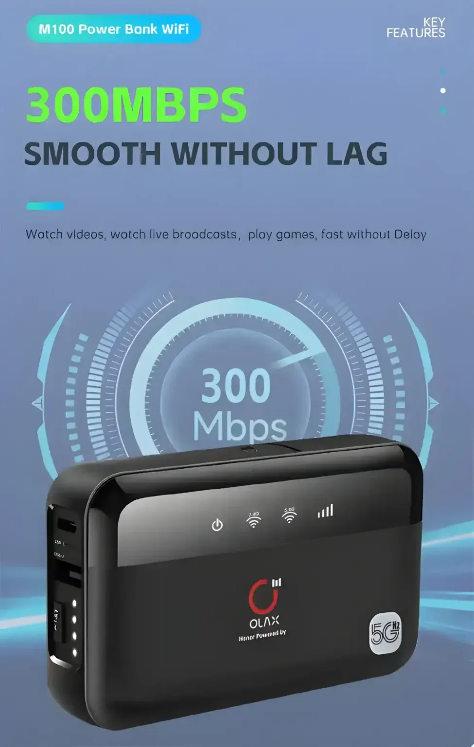 OLAX M100 WiFi6 4G/5G Pocket Router