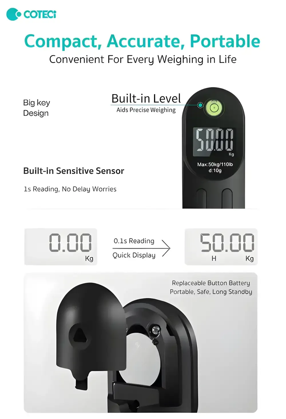 Coteci TR-044 Digital Luggage Scale