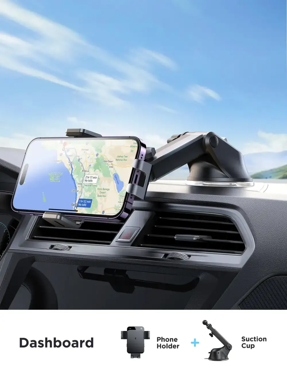 JOYROOM JR ZS219 Three axis Electric 15W Wireless Charging Car Holder