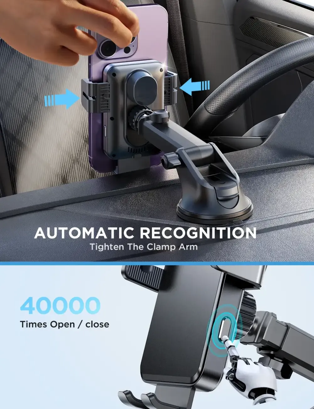 JOYROOM JR ZS219 Three axis Electric 15W Wireless Charging Car Holder