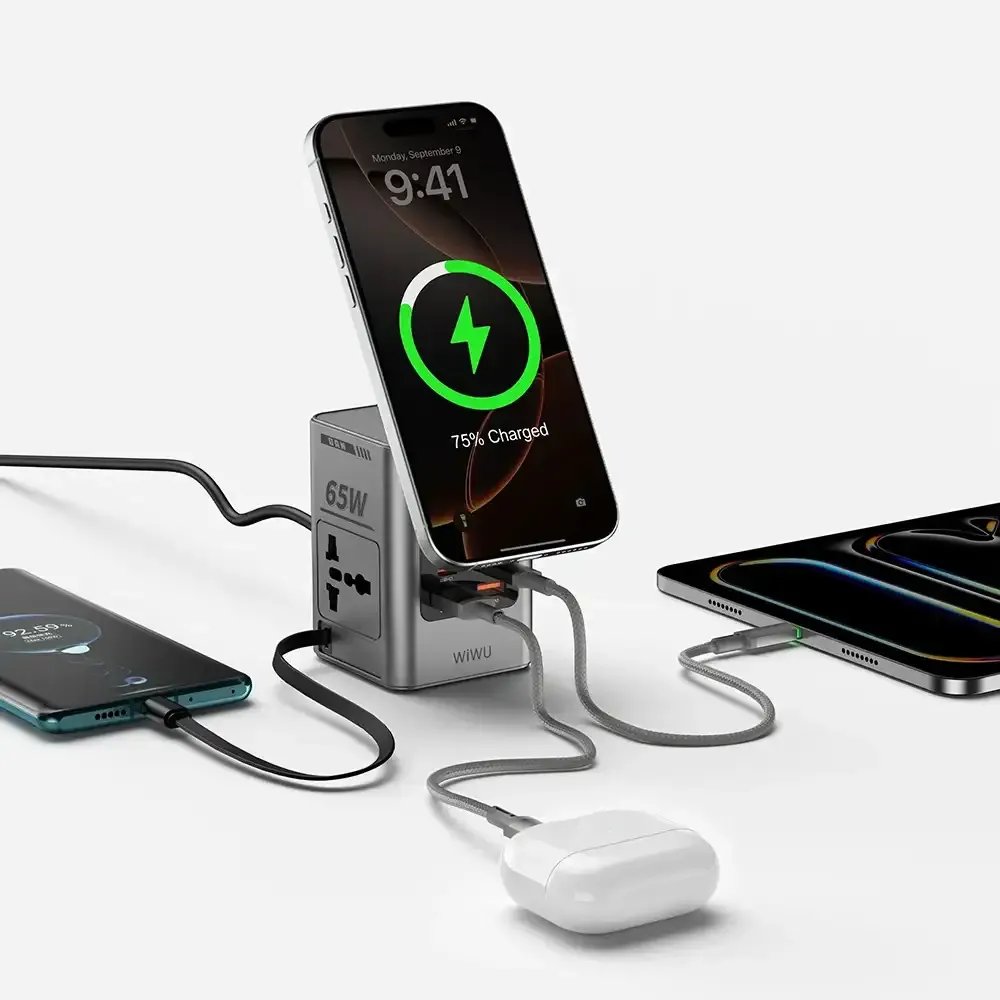 WIWU Wi-W040 8in1 65W GaN Desktop Power Station