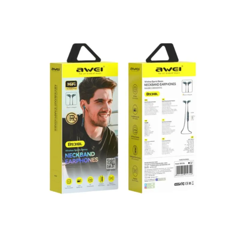 Awei B931BL Wireless Sports Stereo Neckband Earphone