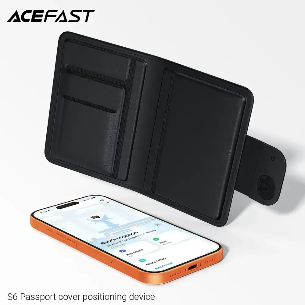ACEFAST S6 Passport Cover Positioning Device Works With Apple Find My
