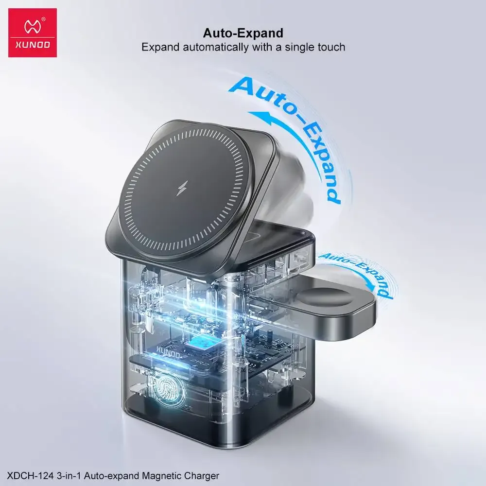 XUNDD XDCH124 3in1 Magnetic Wireless Charger