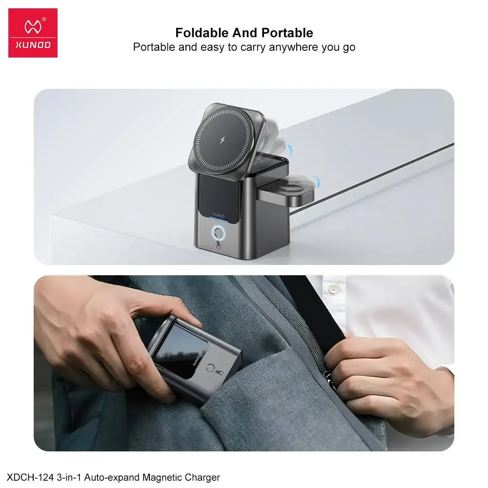 XUNDD XDCH124 3in1 Magnetic Wireless Charger
