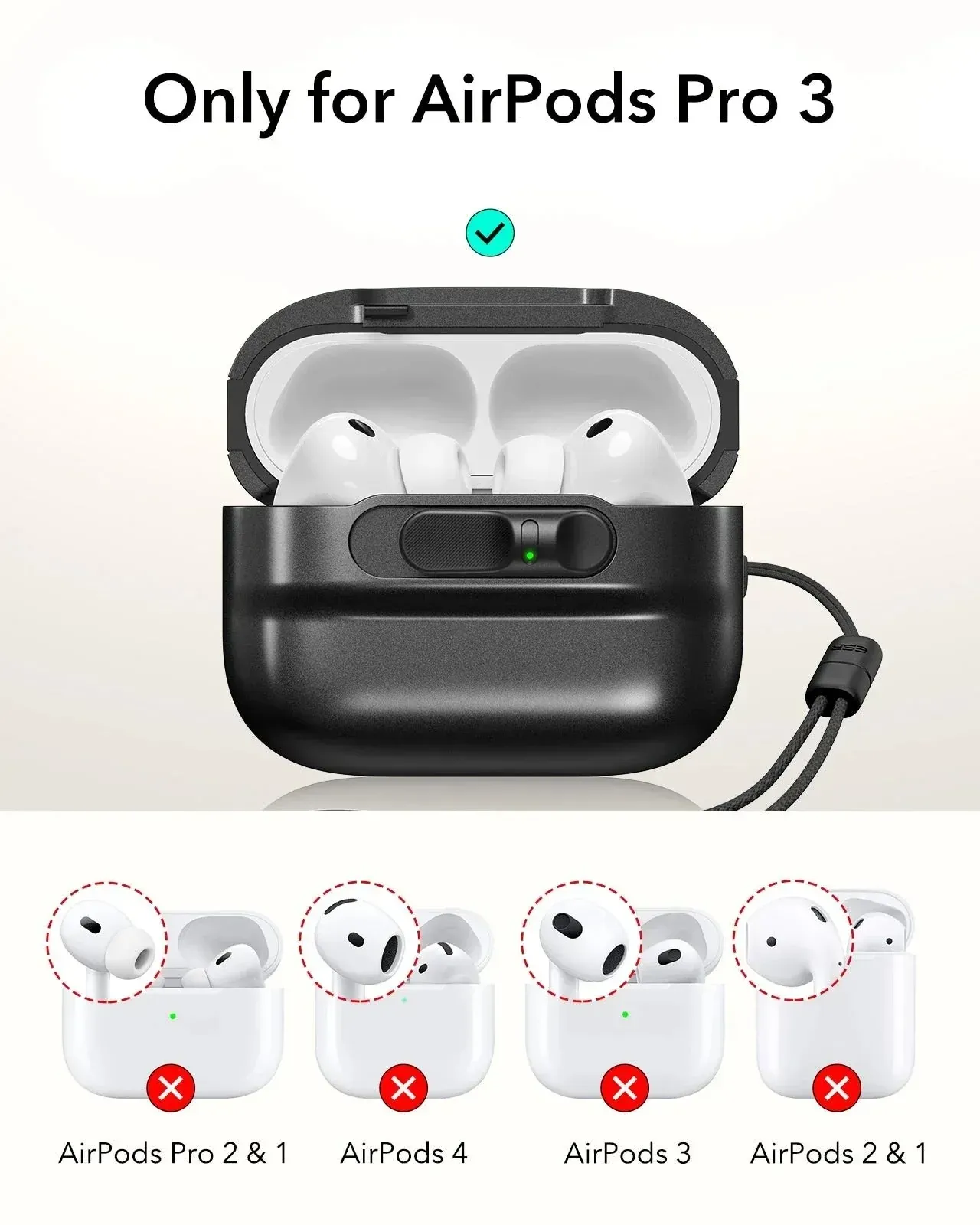ESR Pulse FlickLock Case (HaloLock) for AirPods Pro 3 (2025)