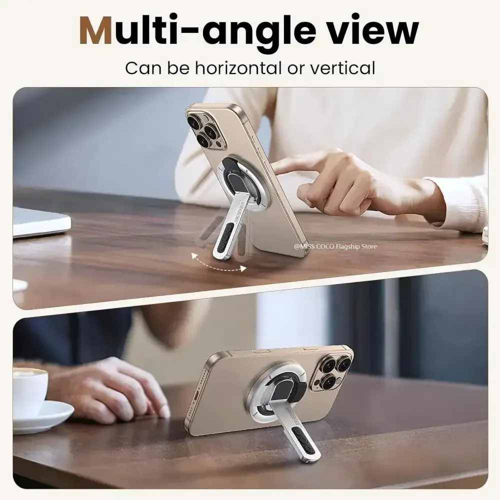 MagSafe Phone Grip Kickstand 3in1 Magnetic Phone Ring Holder with Double Sided Magnet