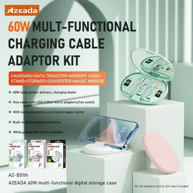 Azeada AZB01th Multi Functional Digital Storage Box with 60W Fast Charging