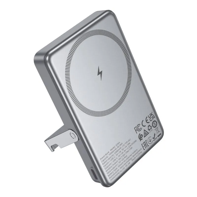 Hoco Q36A 10000mAh MagSafe Power Bank with Rotatable Kickstand | Fast Wireless Charging for iPhone Hoco Q36A 10000mAh MagSafe Power Bank with Rotatable Kickstand | Fast Wireless Charging for iPhone