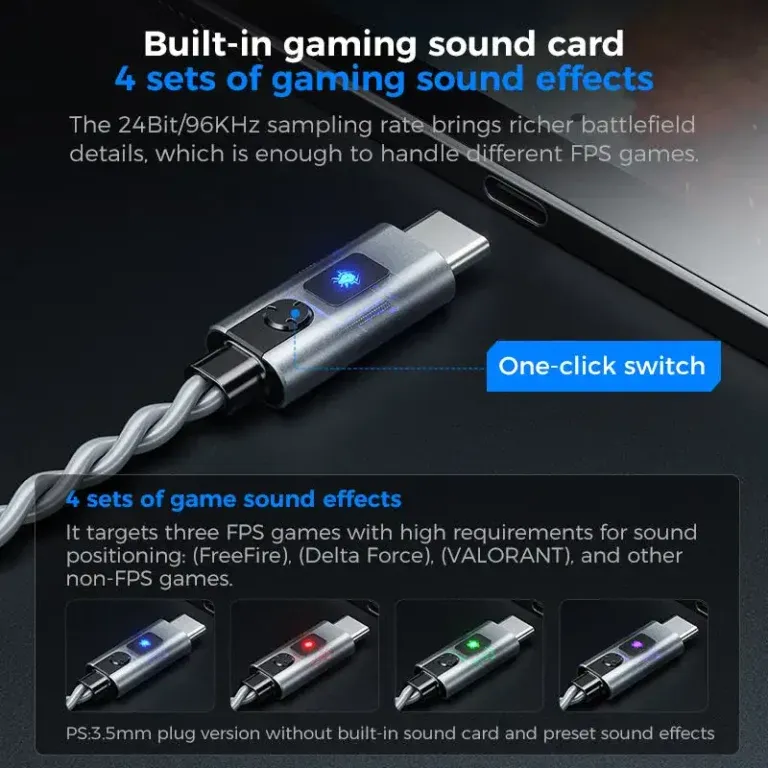 Plextone G18 Type C Wired Gaming Earphone