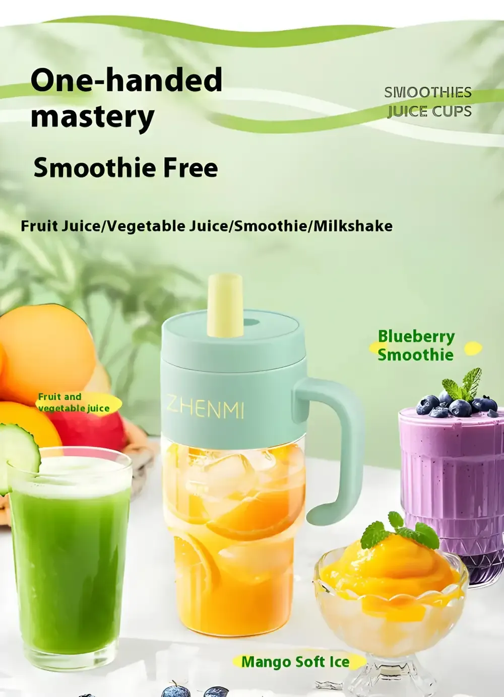 Zhenmi ZMGZJ25 Portable Juicer Blender