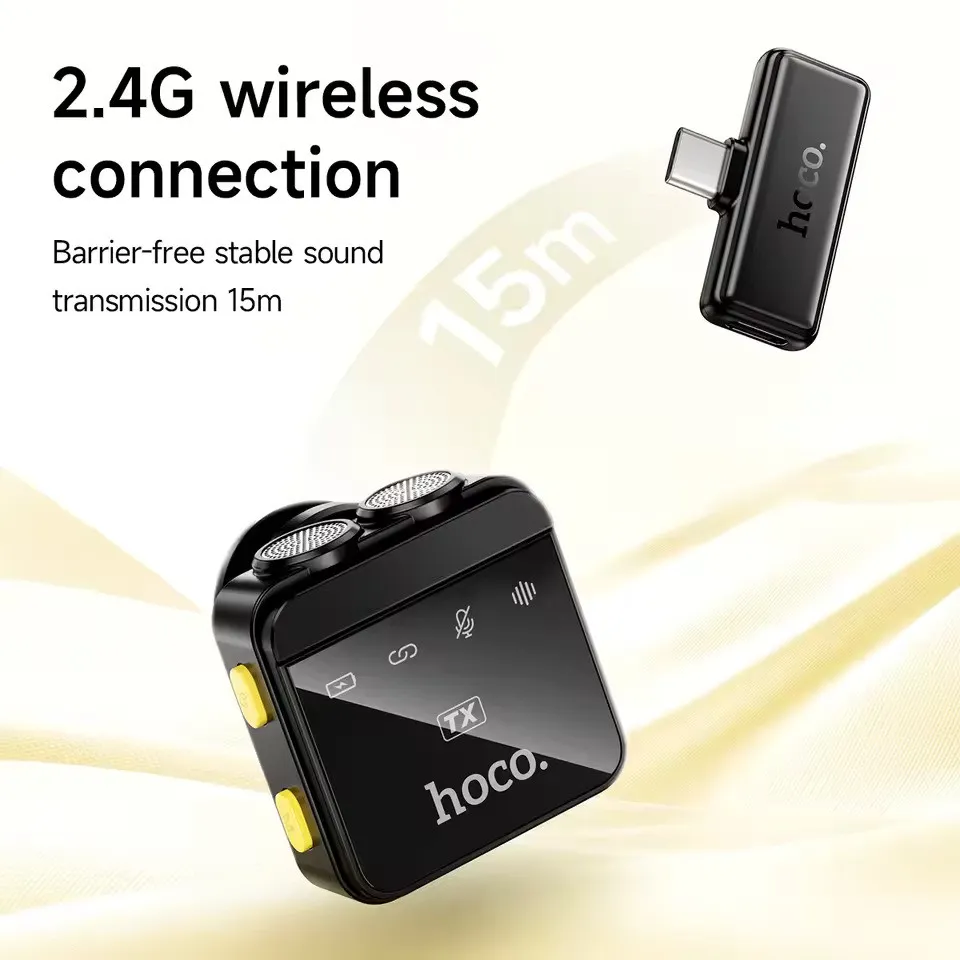 Hoco L17 Dual-Mic Wireless Lavalier Microphone