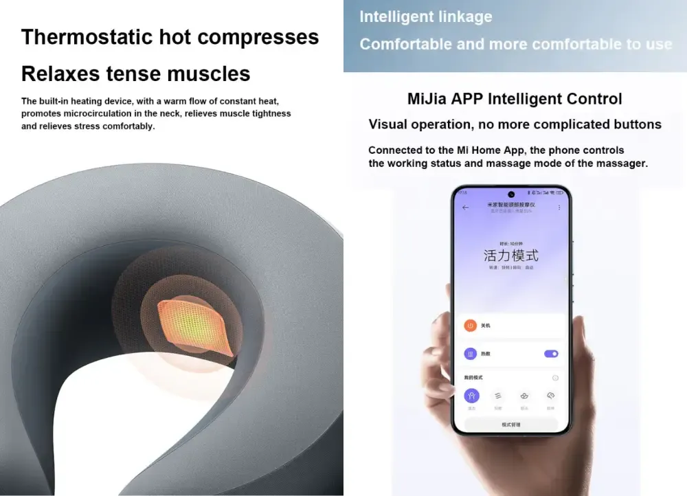 Xiaomi Mijia Smart Neck Massager App Controlled