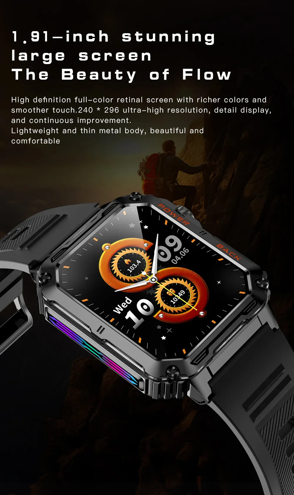 Valdus VD38 Outdoor LED Smartwatch