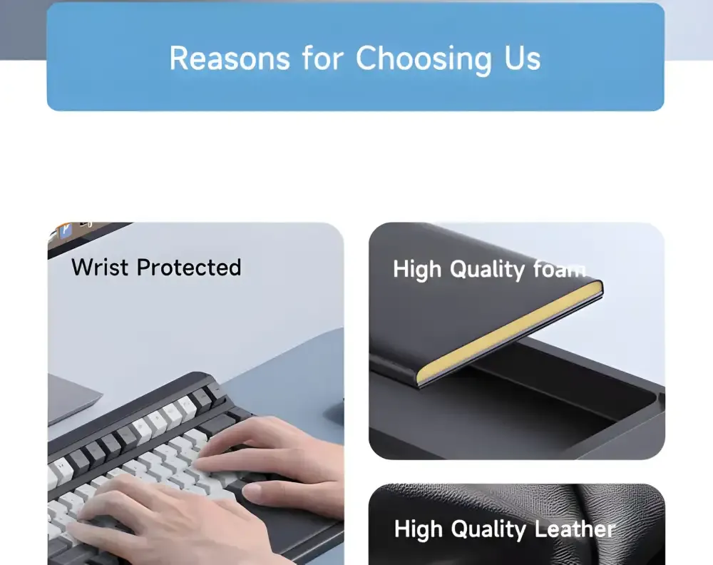 Hagibis Keyboard Wrist Rest Pad Ergonomic Soft with Storage Box