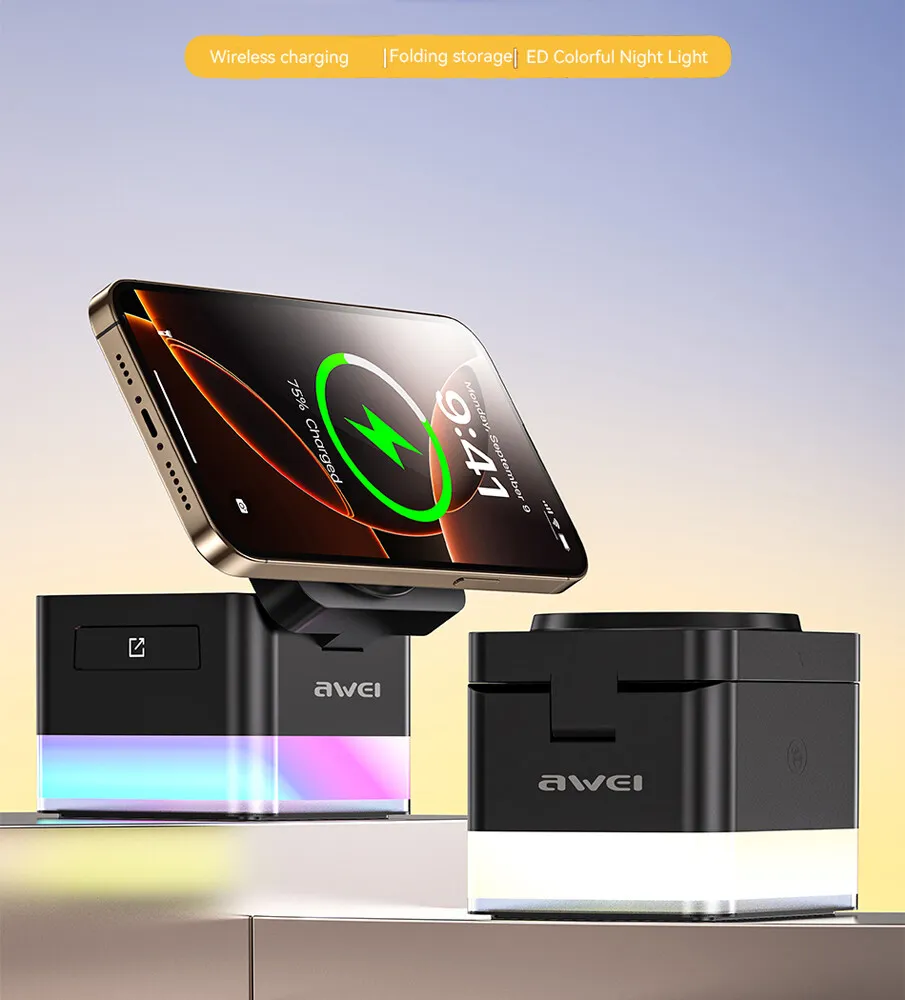 Awei W25 3-in-1 Wireless Charger