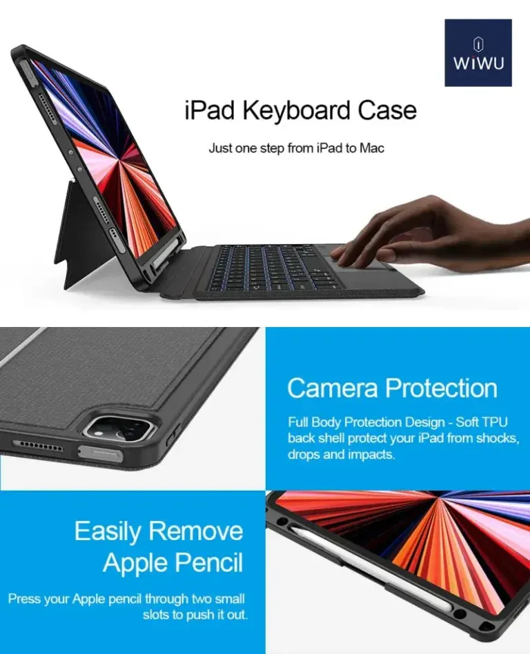 Wiwu Mag Touch iPad Keyboard Case 10.2/10.5/10.9/11/12.9 inch