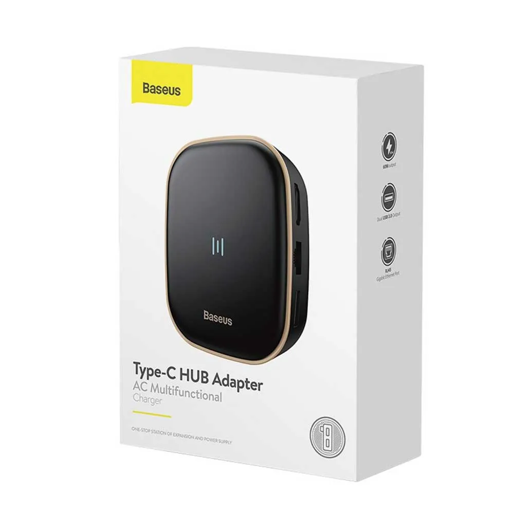 Baseus Type-C 2 in 1 High Power Hub AC Multifunctional Charger