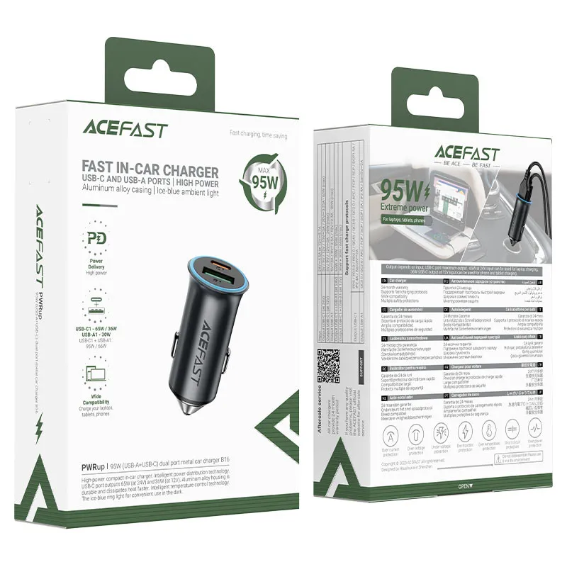 ACEFAST B16 95W High-Power Metal Car Charger 