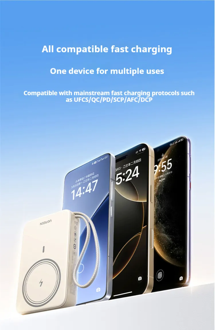 UGREEN PB566 20000mAh Magnetic Wireless Power Bank