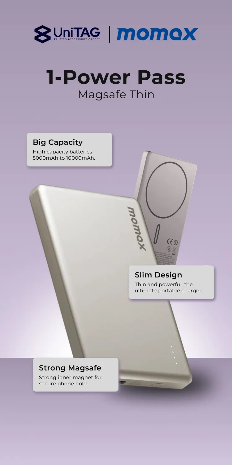 Momax 1-Power Pass Soda Pop Magnetic Wireless Power Bank
