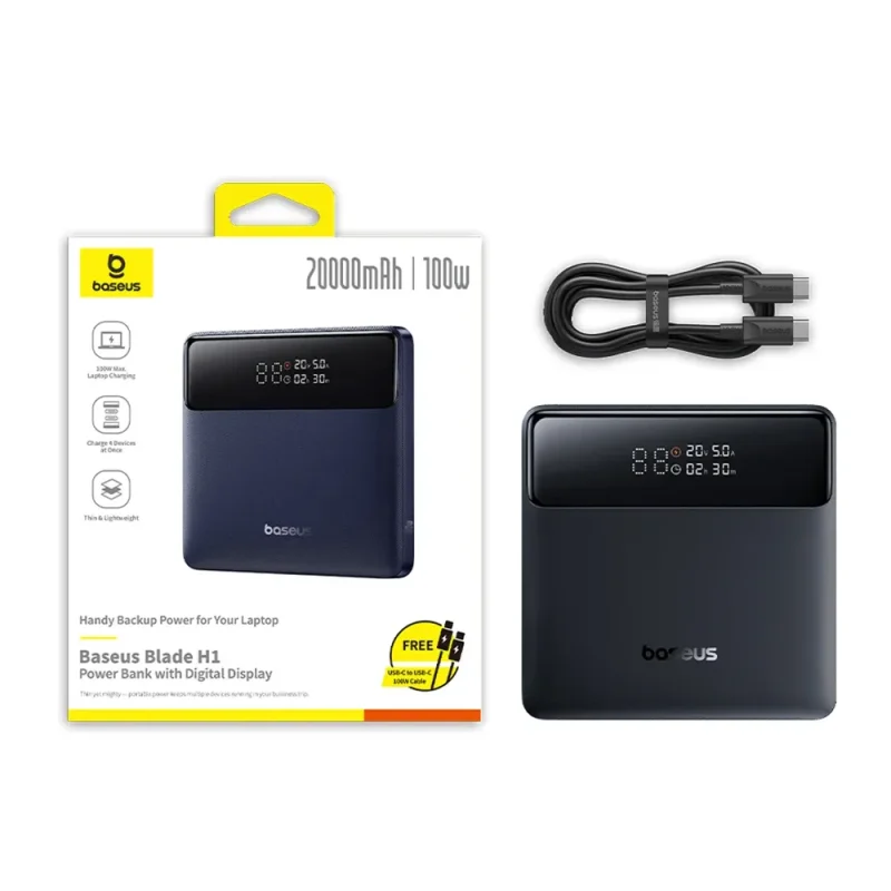 Baseus Blade H1 Lite 100W Ultra-Slim 20000mAh Power Bank