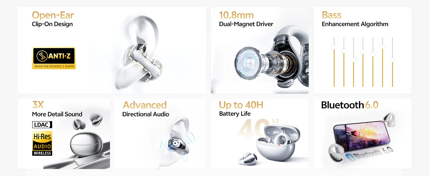 QCY Crossky C30S Open-Ear Wireless Earbuds