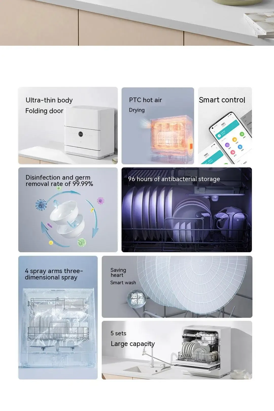 Xiaomi Mijia S1 Smart Desktop Dishwasher