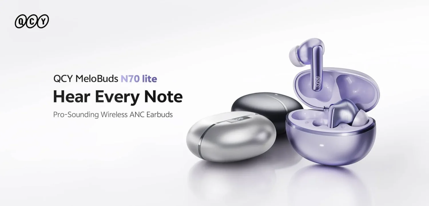 QCY MeloBuds N70i Lite Hi-Res LDAC ANC Earbuds