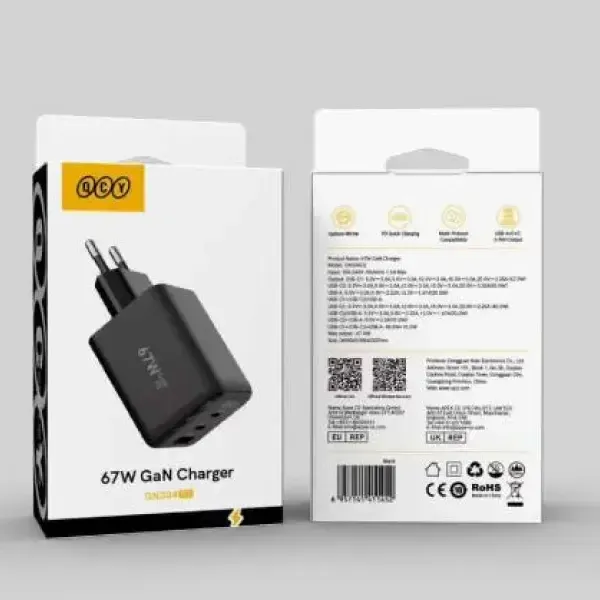 QCY GN304EG 67W GaN Charger QCY GN304EG 67W GaN Charger