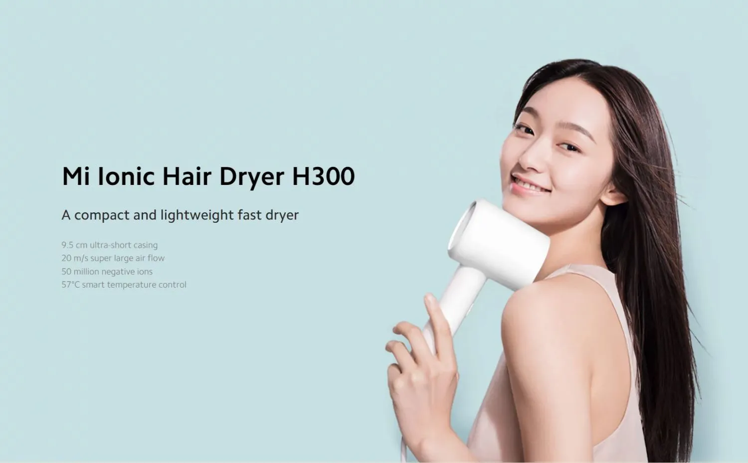 Xiaomi Mijia H300 Portable Hair Dryer 1600W