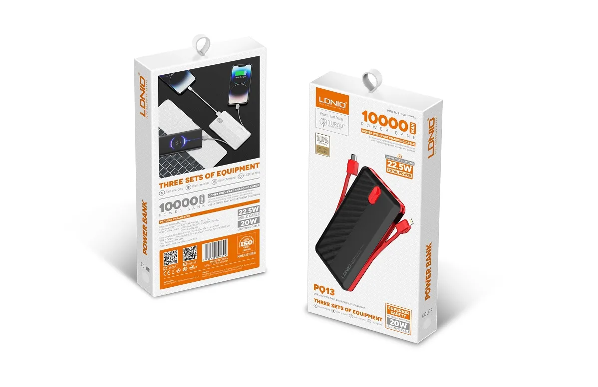 LDNIO PQ13 22.5W 10000mAh Power Bank