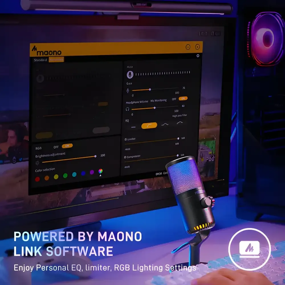 MAONO DM30 RGB Gaming USB Microphone with Cardioid