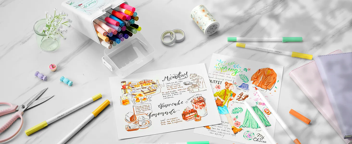 Ohuhu Art Marker Water-Based 40 Colors Dual Tip