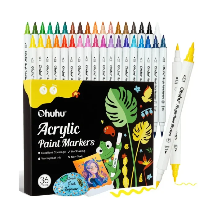 Ohuhu Acrylic Paint Markers 36 Colors