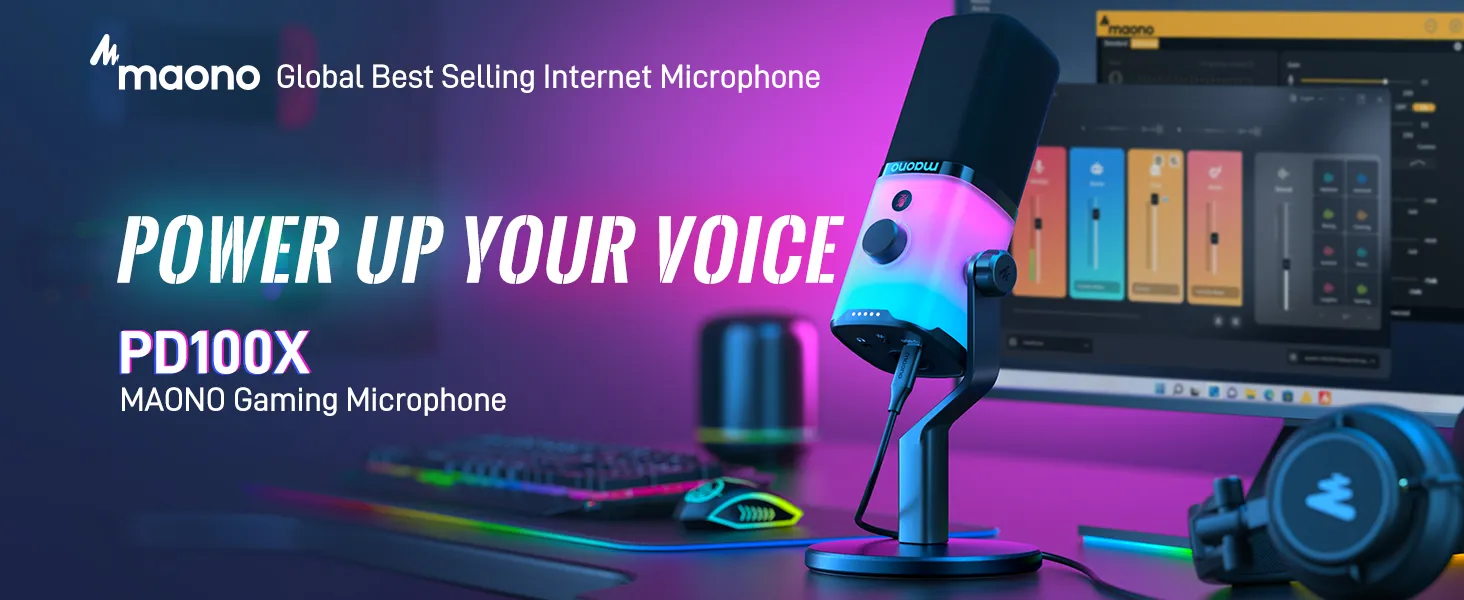 MAONO PD100X RGB Game Streamer Microphone