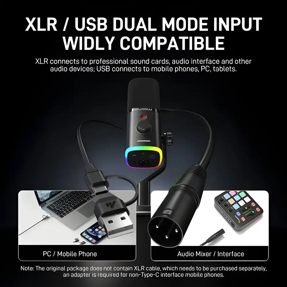 MAONO PD100U Dynamic USB Microphone for Gaming