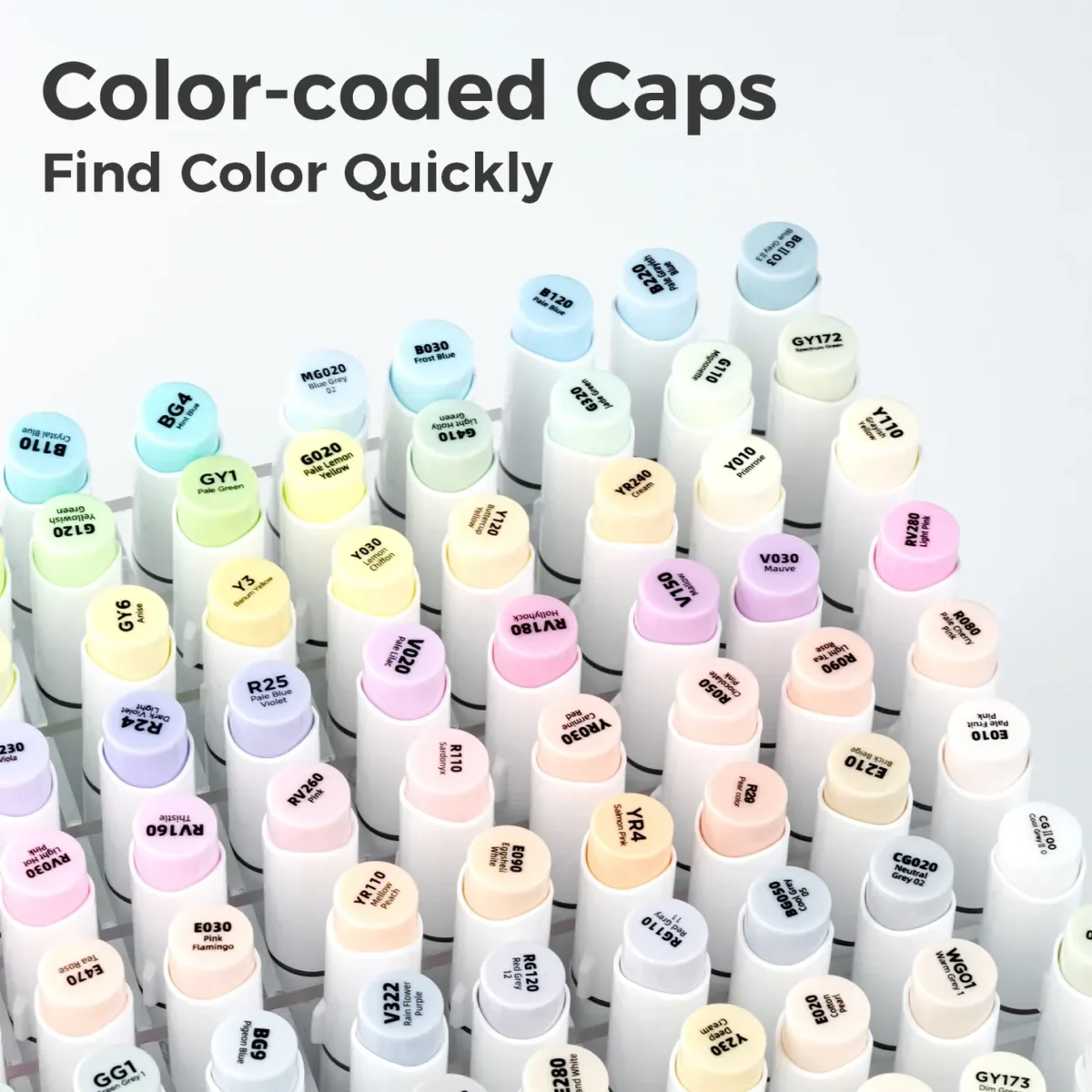 Ohuhu Honolulu 48 Pastel Colors Dual Tip