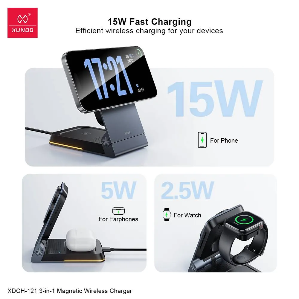XUNDD XDCH-121 3-in-1 Wireless Charger