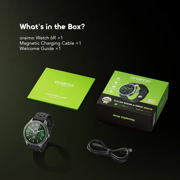 Oraimo Watch 6R Calling Smart Watch 1.39" TFT Display Oraimo Watch 6R Calling Smart Watch 1.39" TFT Display